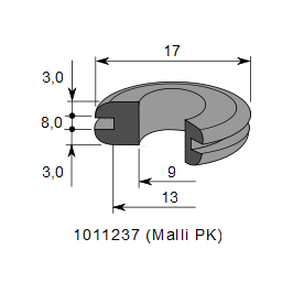 LÄPIVIENTIKUMI 237, Ø 13 / 9 x 8.0 mm - Image 2