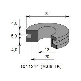 LÄPIVIENTIKUMI 244, Ø 20 /13 x 5.0 mm - Image 2