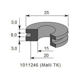 LÄPIVIENTIKUMI 246, Ø 20 / 15 x 8.0 mm - Image 2