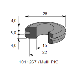 LÄPIVIENTIKUMI 267, Ø 22 / 15 x 8.0 mm - Image 2