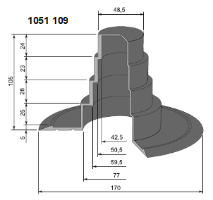 SUOJAKUMI Ø 150 / 77 / 42 x 105 mm