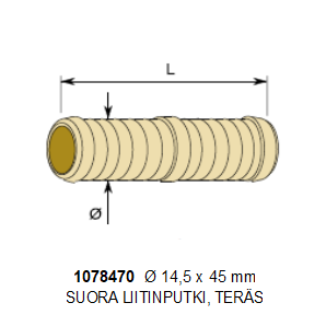 LETKULIITINPUTKI Ø 14 mm, TERÄS - Image 2