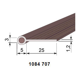 PVC-MUOTONAUHA T 114 / LEV. 25 mm, MUSTA - Image 2