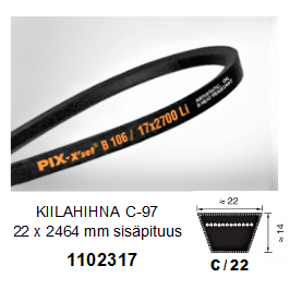 KIILAHIHNA C-97 / 22 x 2464 mm Li