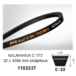 KIILAHIHNA C-173 /22 x 4394 mm Li