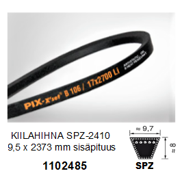 KIILAHIHNA SPZ-2410 / 9,5 x 2373 mm Li
