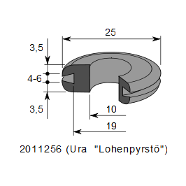 LÄPIVIENTIKUMI 256, Ø 19/10 x 4-6 mm - Image 2