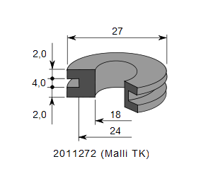 LÄPIVIENTIKUMI 272, Ø 24 / 18 x 4.0 mm - Image 2