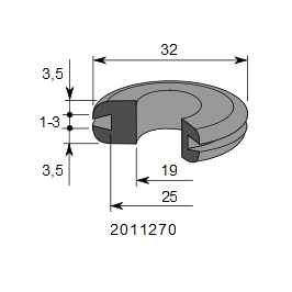 LÄPIVIENTIKUMI 270, Ø 25 / 19 x 1-3 mm - Image 2