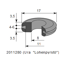 LÄPIVIENTIKUMI 280, Ø 11 / 8 x 4-6 mm - Image 2
