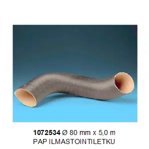 ILMASTOINTILETKU PAP Ø 80 mm x 5 m - Image 2