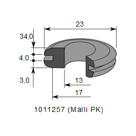 LÄPIVIENTIKUMI 257, Ø 17 / 13 x 6.0 mm - Image 2