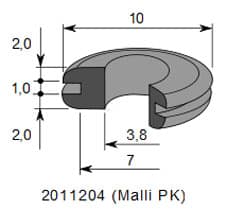 LÄPIVIENTIKUMI 204, Ø 7 / 3.8 x 1.0 mm, - Image 2