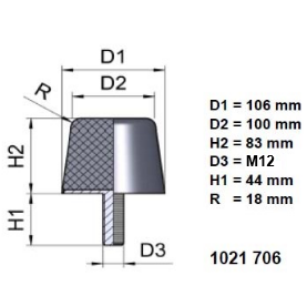LIERIÖPUSKIN Ø 106/100 / 83 x M12/1 - Image 2